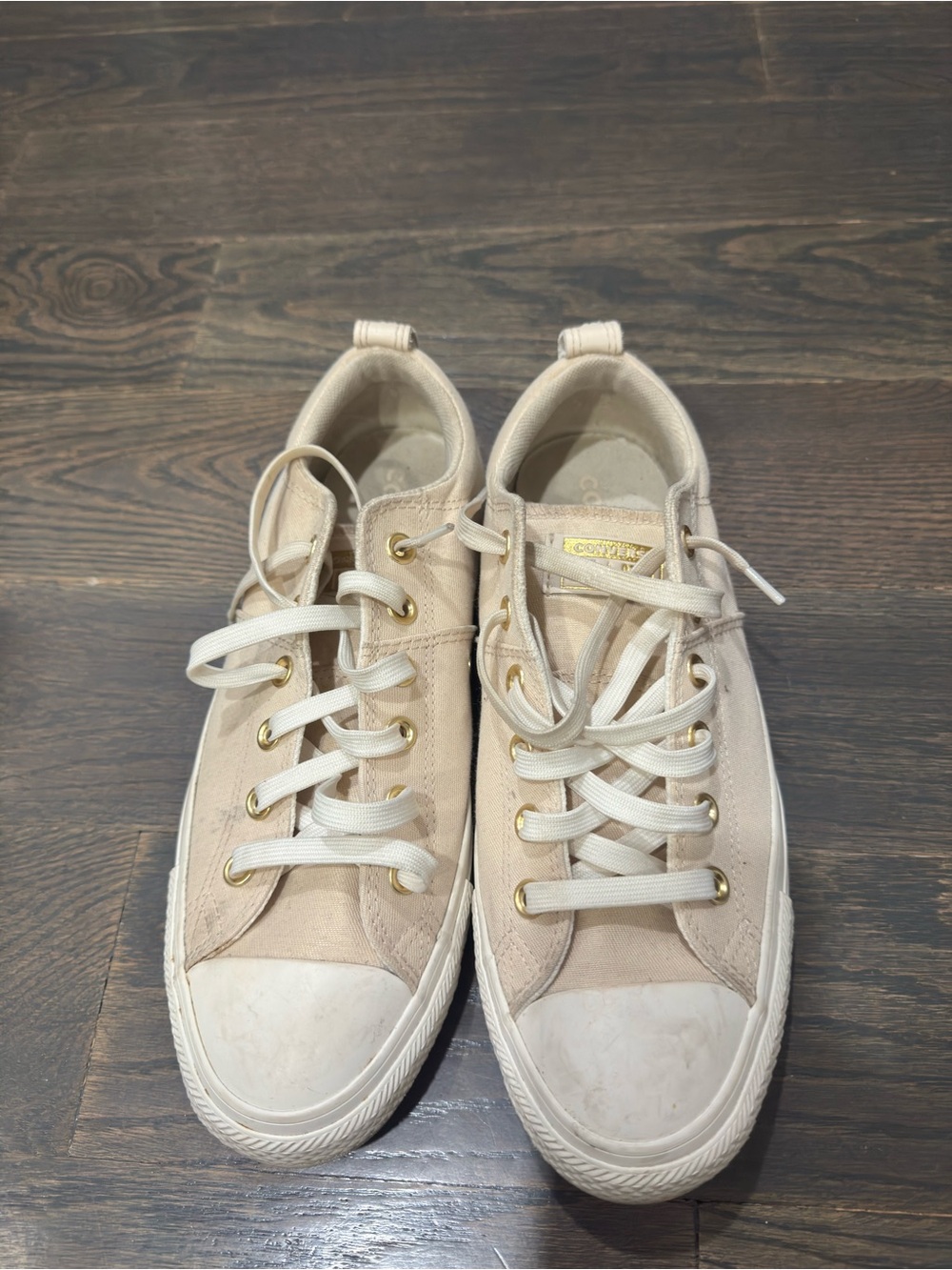 Converse Women's Casual Lace-Up Sneakers in Light Beige